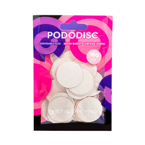 STALEKS Pro Refill Pads PODODISC L 180 Grit 50 pcs PDF-25-180W