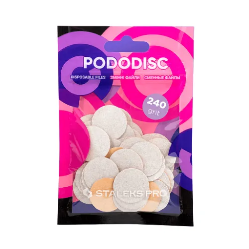 STALEKS Pro Refill Pads PODODISC M 240 Grit 50 pcs PDF-20-240W