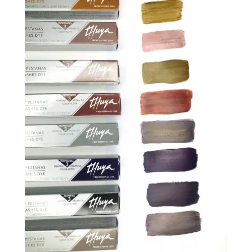 Eyebrow and eyelash tint (ash brown, milk chocolate) Thuya, 14 ml