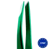 Eyebrow tweezers - bevelled green ZOLA