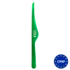 Eyebrow tweezers - bevelled green ZOLA