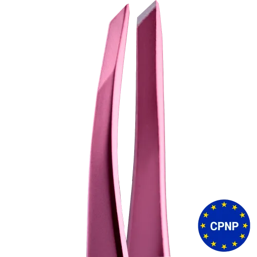 Eyebrow tweezers - bevelled light pink ZOLA