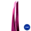 Eyebrow tweezers - bevelled pink ZOLA