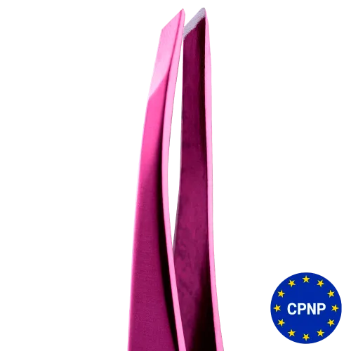 Eyebrow tweezers - bevelled pink ZOLA