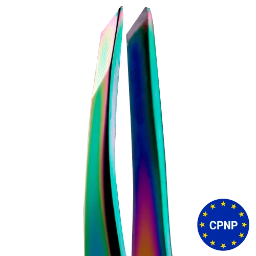 Eyebrow tweezers - bevelled rainbow ZOLA