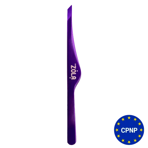Eyebrow tweezers - bevelled violet ZOLA