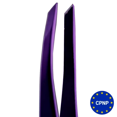 Eyebrow tweezers - bevelled violet ZOLA