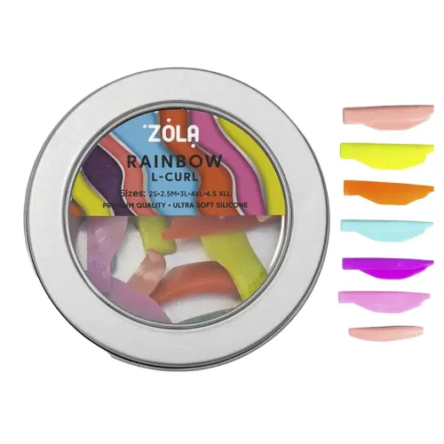 ZOLA Валики для ламинирования Rainbow L-Curl (2S, 2.5M, 3L, 4XL, 4.5XLL)